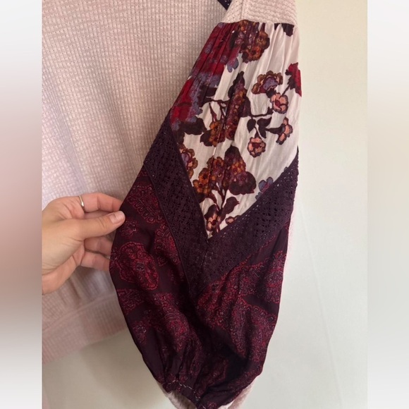 Free People Casual Clash Floral Sleeve Top - Picture 2 of 5